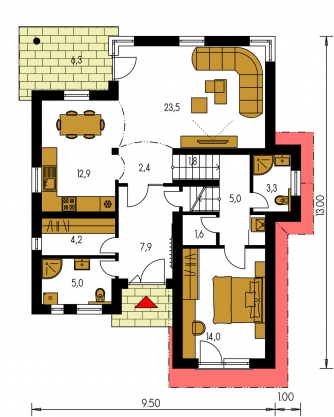 Floor plan of ground floor - TREND 281